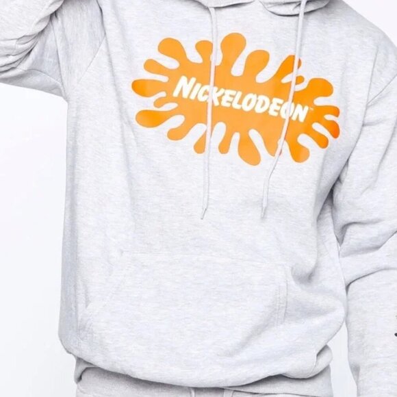 Nickelodeon NWT 90s Cartoon Characters Logo Hoodie Sweatshirt LARGE - Picture 10 of 10